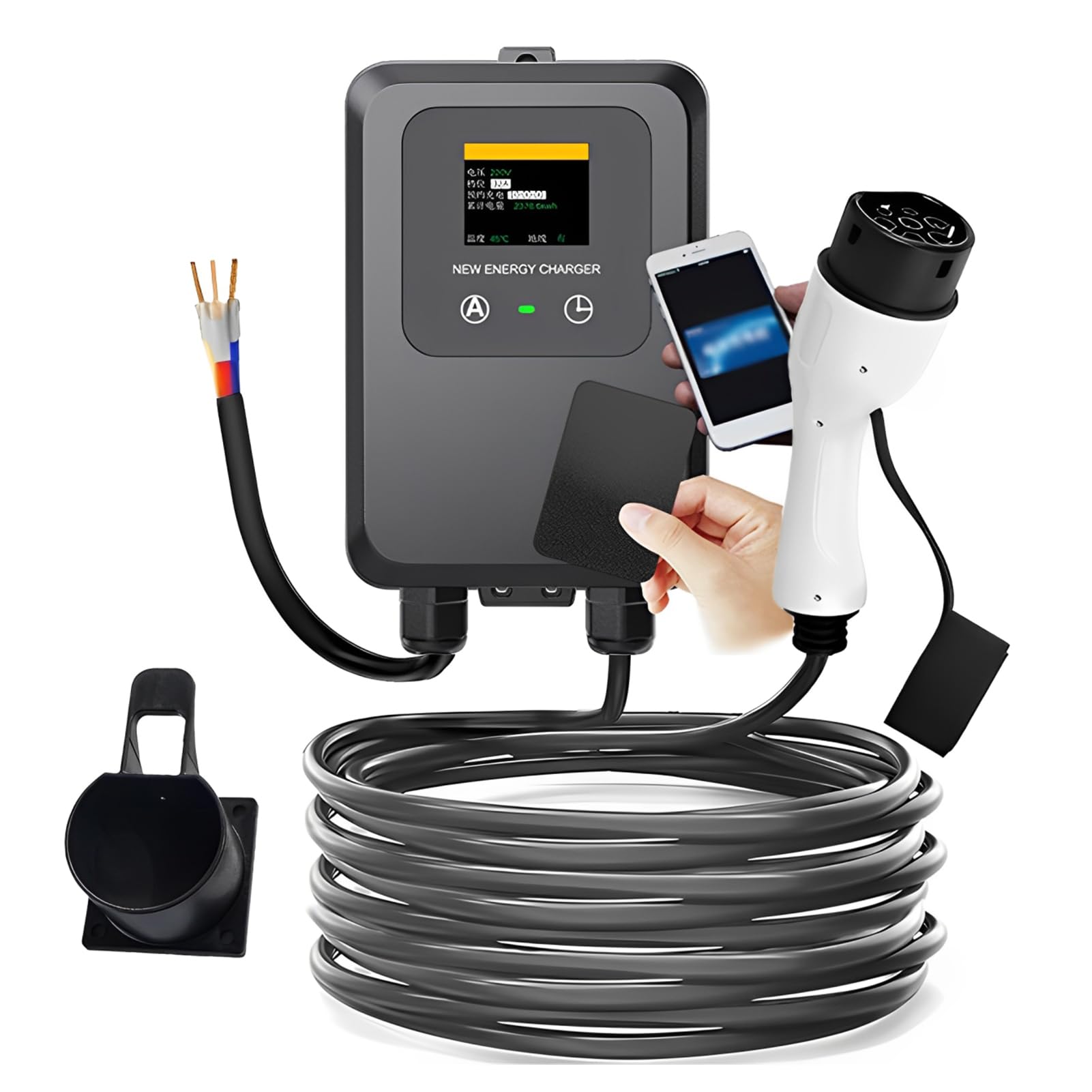 Soluzione di Ricarica Rapida EV 7KW 32A con Cavo da 10 m, Facile,C | stazione di ricarica per veicoli elettrici, resistente, per auto elettriche EV con cavo da 10 m per auto di tipo 2