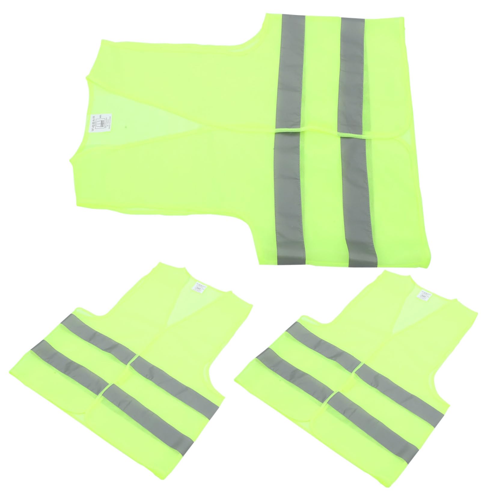 BESPORTBLE Reflective 3 Pack Construction Worker Vest Night Visibility Gear Green