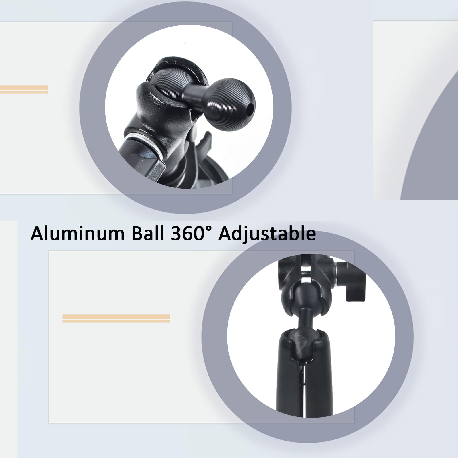 OTOTEC Adattatore Doppia Sfera Da 20 Mm A 20 Mm In Alluminio – Estensione Universale Per Supporti E Bracci