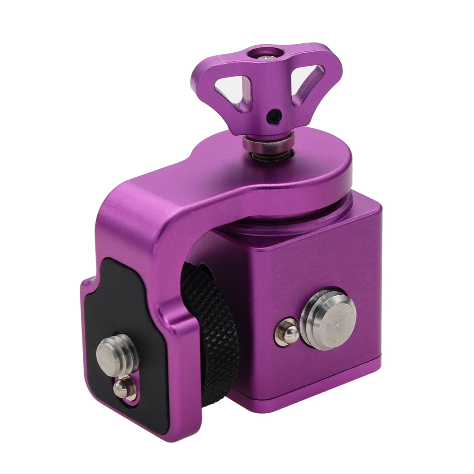 HangTon Staffa di supporto per fotocamera ARRI RED Sony, Hi-5, DJI Focus Pro Hand Unit, SmallHD Atomos Monitor, Teradek, regolabile a 360 gradi, vite filettata da 1/4"-20 3/8"-16, viola