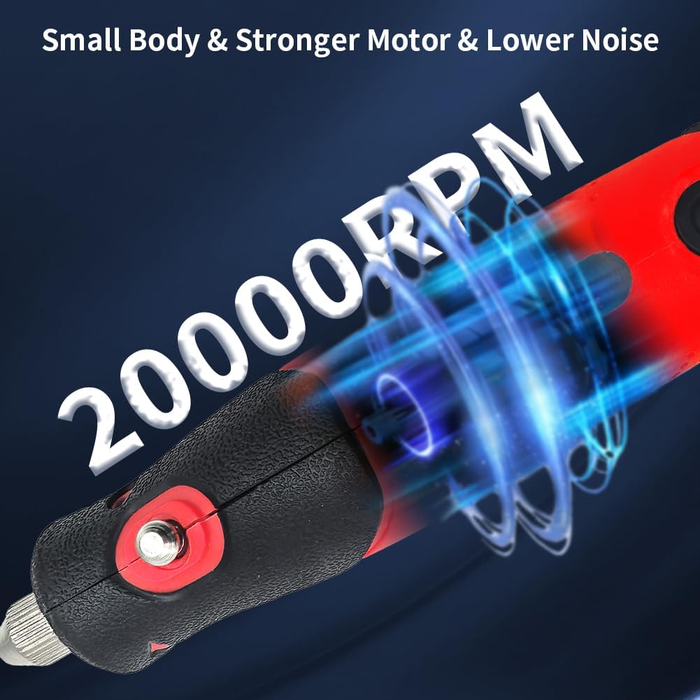 Corded Rotary Tool Electric Detail Sander Small Grinder Pen Kit Set | 5-Speeds | 100+ Accessories | for Sanding Grinding Polishing Drilling Etching Engraving Crafts
