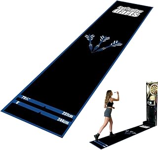 Dart Board Mat for Floor Floor Protection with Throw Line Non-Slip Portable