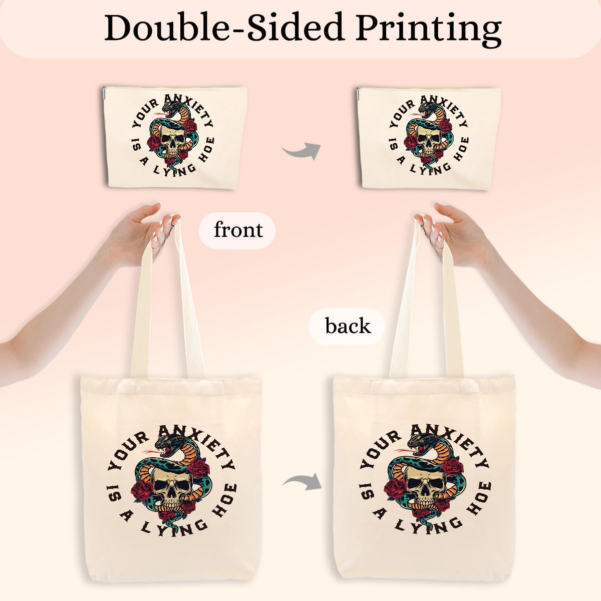 Writer Sewing Doctor Seam Principa Cosmetic Makeup Bag Beach Canvas Tote Bag for Women Girls Christmas Birthday - Image 6