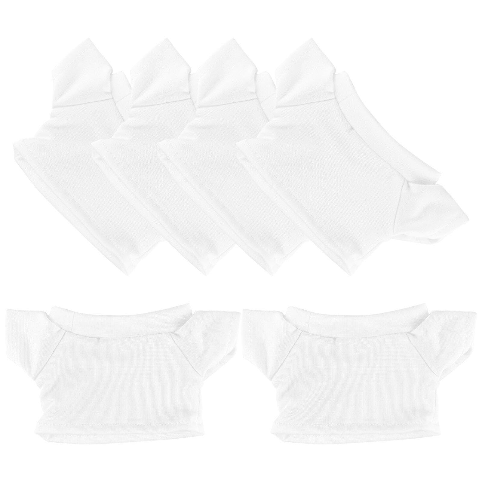 UPKOCH Bear T-Shirt for Dolls 6pcs Set Soft Cotton Easy to Wear for Parties and Weddings