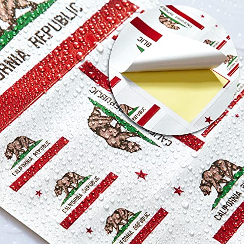 Image of CANTENDO 3Pack California Flag Decal - California Flags Reflective Vinyl Car Stickers - for Car Window Bumper Waterproof Sticker (12 x 8.5 Inch)