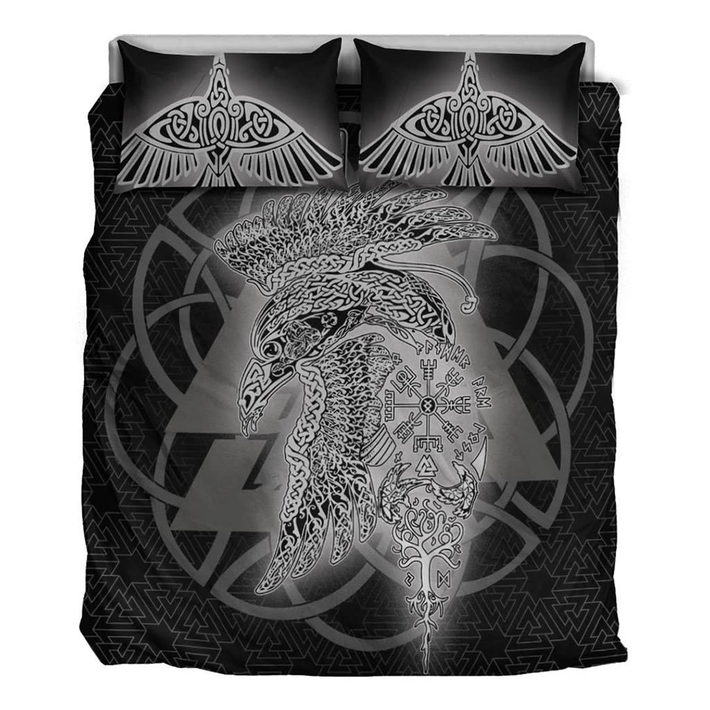 Housse de couette Vegvisir imprimée en 3D pour une décoration de chambre style vintage tattoo
