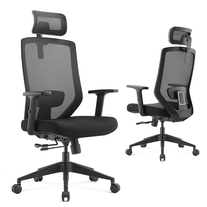 Buy Ergonomic Office Chair with Padded Lumbar Support & Seat Slider Ergolead High Back Desk