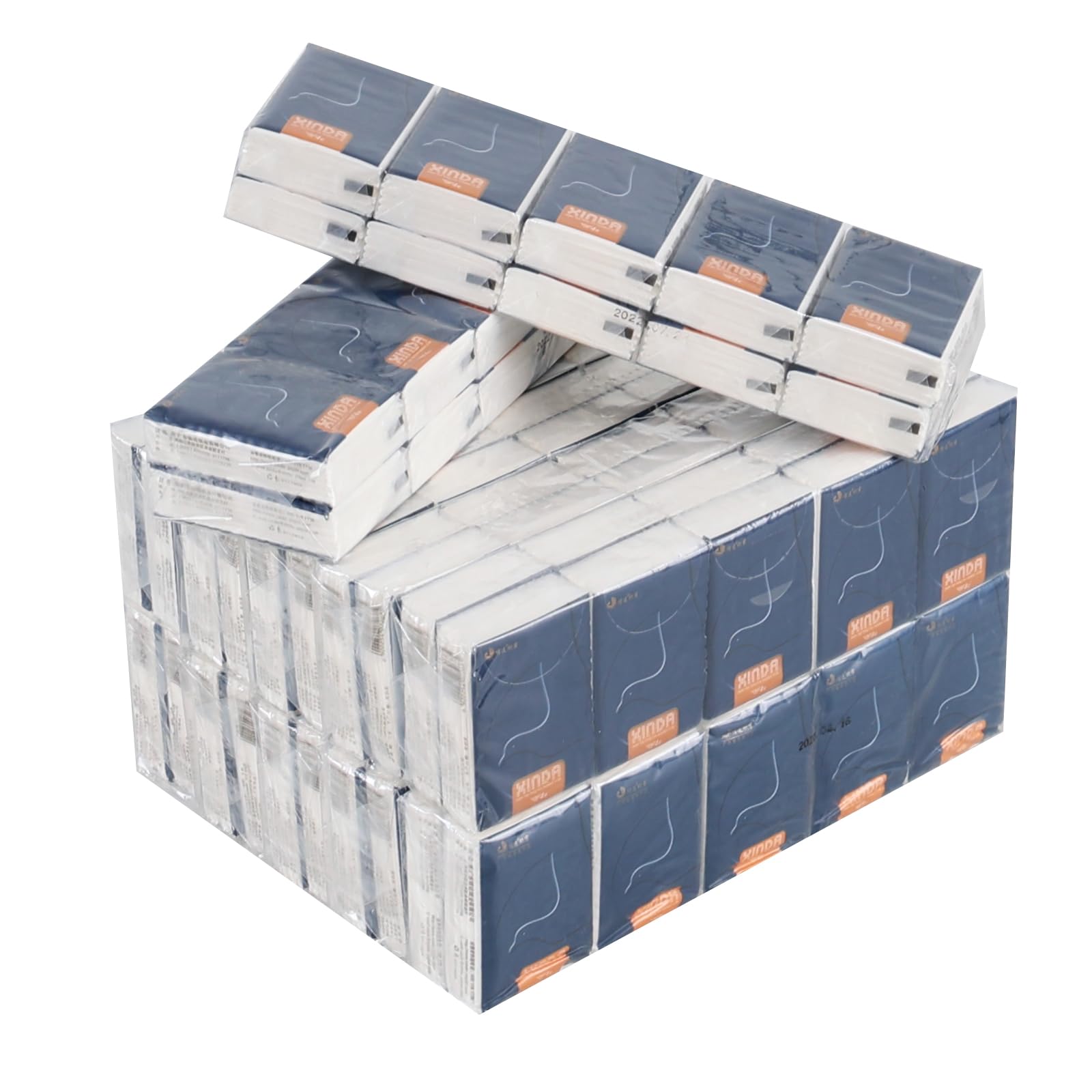 Confezione da 120 fazzoletti per il viso tascabili, a 4 strati, mini fazzoletti da viaggio, non profumati