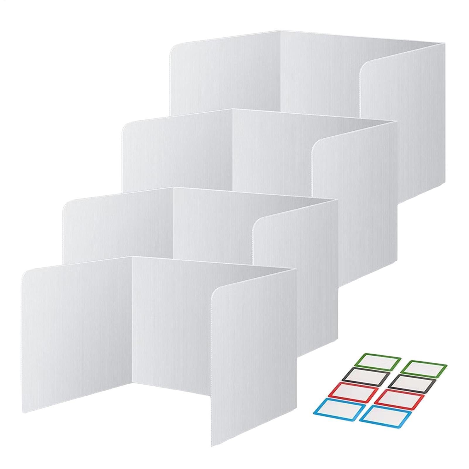 Séparateur de bureau de confidentialité anti-distraction | Dossiers de classe Teksome 4 pcs