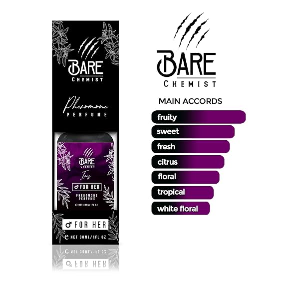 Iris Pheromone Perfume for Women [Long Lasting Scent] - Oil Perfume Enhanced with Pheromones for Her 1oz. - Fruity, Vanilla, Sweet, Fresh