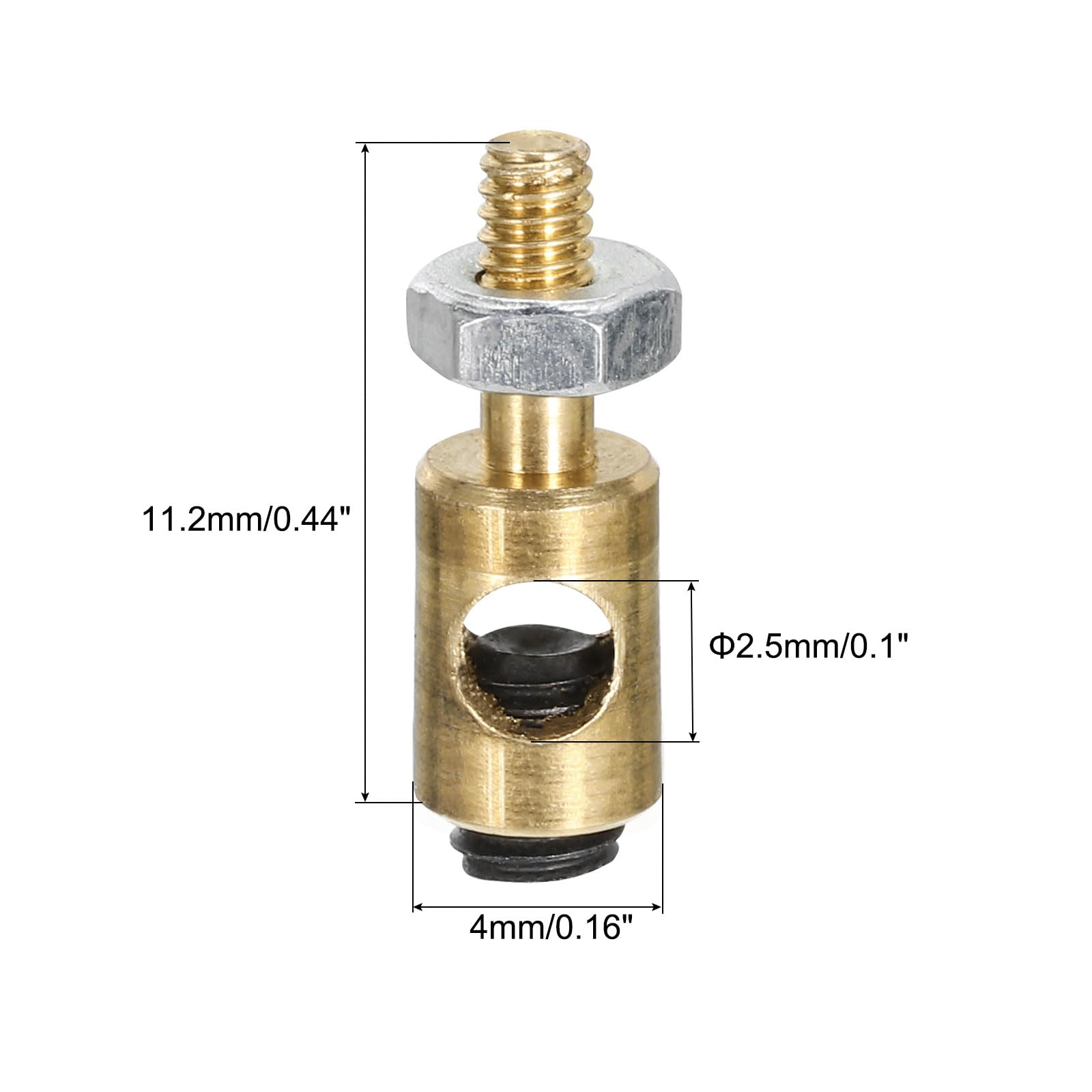 MECCANIXITY Linkage Stoppers Connecting Servo Arm,Adjustable Push Rod with Nut and Screw for RC Airplane,D4x2.5mm 8Pcs
