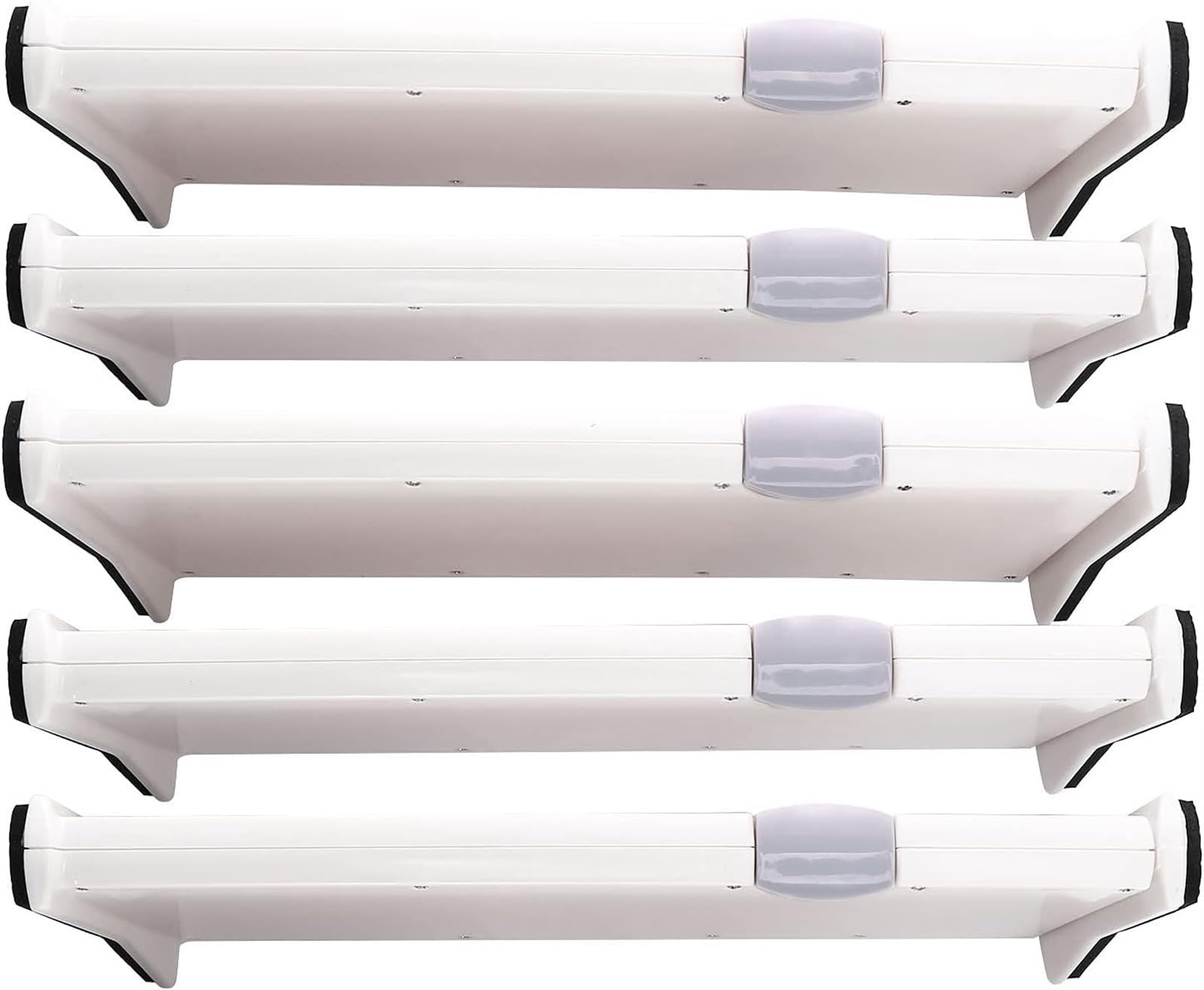 VERIMP Schubladentrenner Schubladenteiler, Organizer 5 Stück Verstellbare Trenner 10,2 cm Hoch, Erweiterbar Von 27,9–43,2 cm, for Schlafzimmer Badezimmer Schrank, Kleidung Büro Küche, Aufbewahrung