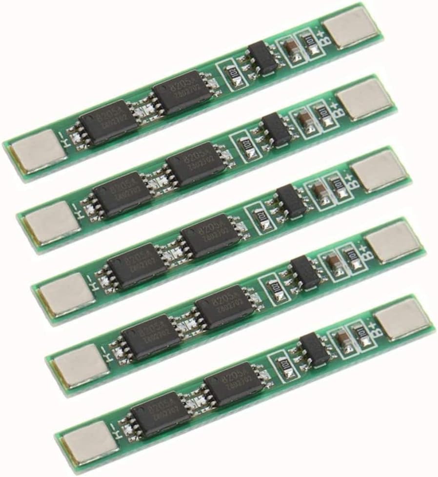 PENGLIN 5PCS 1S 3.7V 4A 18650 Battery Charging Protection Board PCB BMS Protection Board for Li-ion Lithium Battery Cell