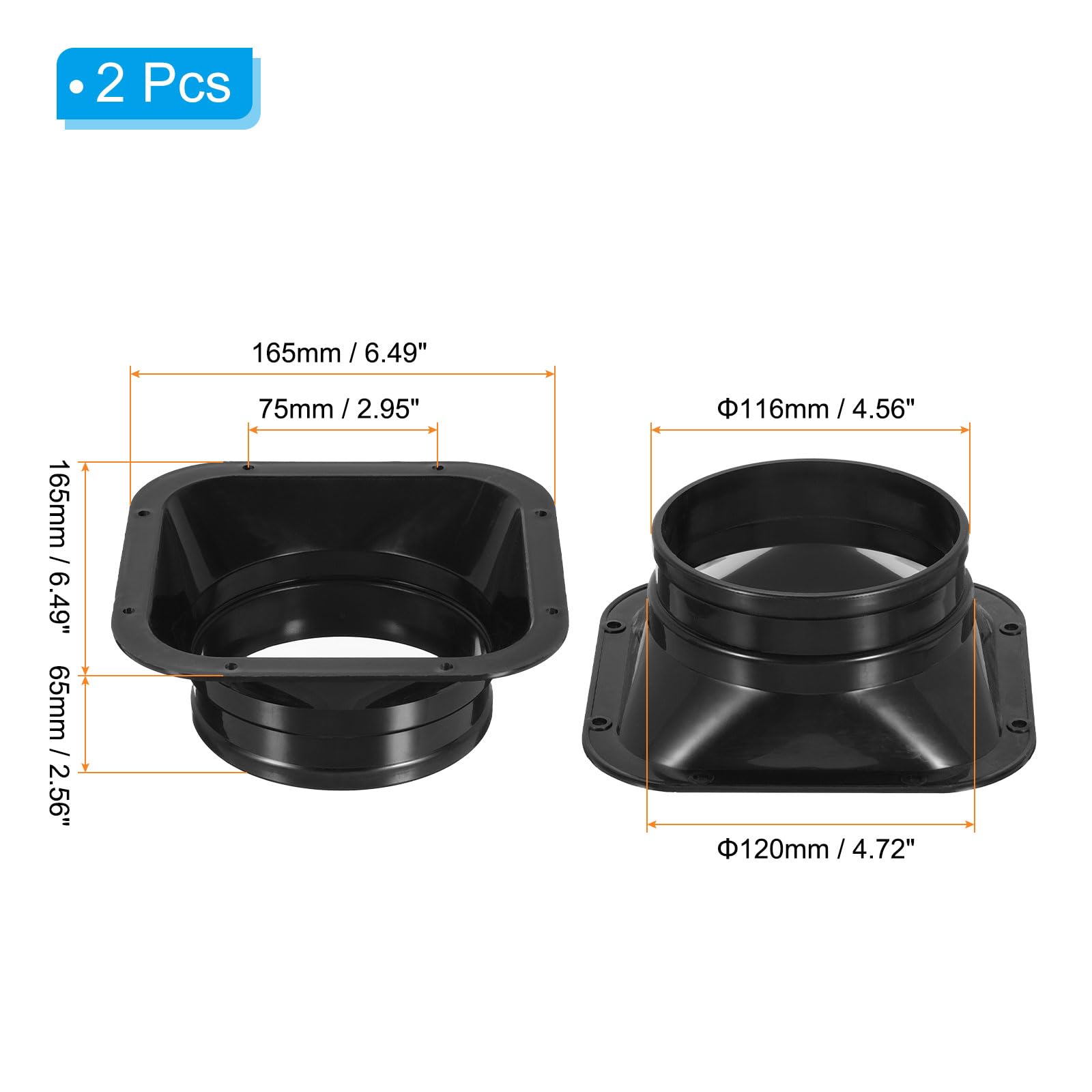 PATIKIL 5" Duct Connector Flange - Image 2