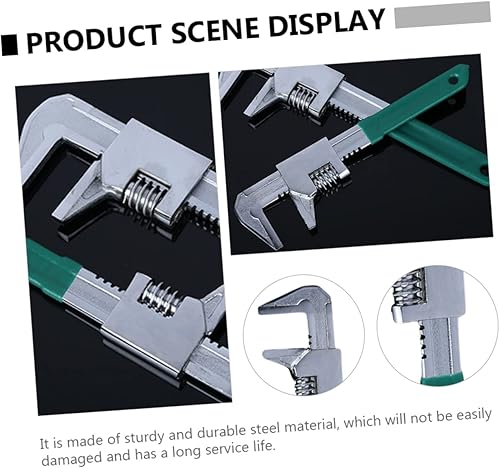 Miniatura 3 de ORFOFE Llave de ángulo recto en forma de F, alicates de acero para fontanería, alicates ajustables para apretar y aflojar accesorios, diseño de