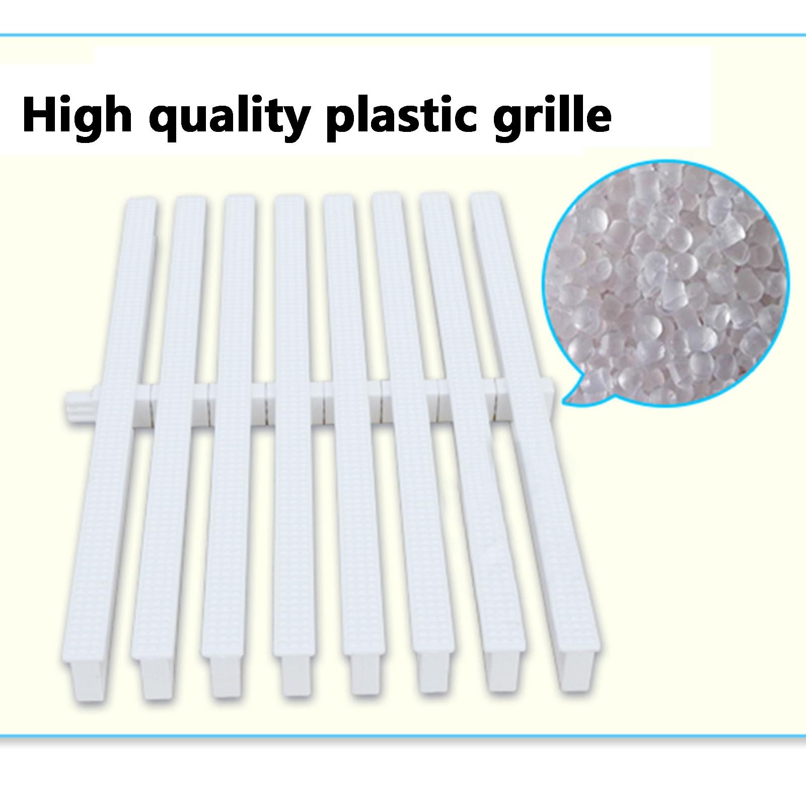 Griglia di Troppo Pieno per drenaggio Piscina, griglia Mobile a interfaccia Singola per lavello, grondaia in plastica PVC per Bagno, per vialetti, patii e Bordi Piscina (25x100 cm/1 Pezzo)