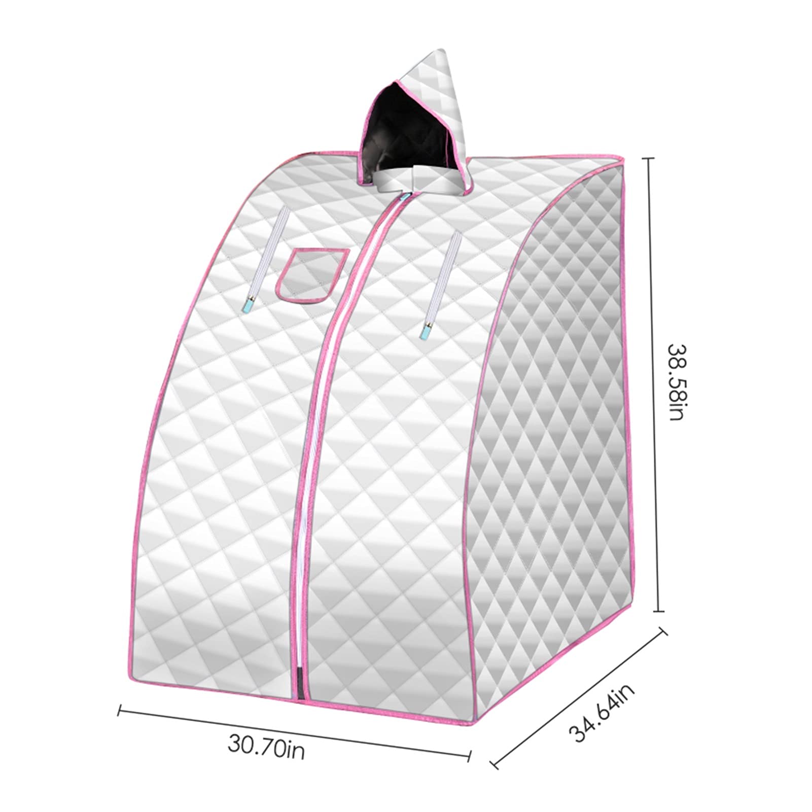 Infrarot-Saunadecke Portable Sauna Generator-Zimmer for Sauna SPA Größeres Zelt tragbares Dampfbad verlieren Gewicht Detox-Therapie-Dampffalten-Sauna-Kabine Fernsteuerbar(Color:Silver)