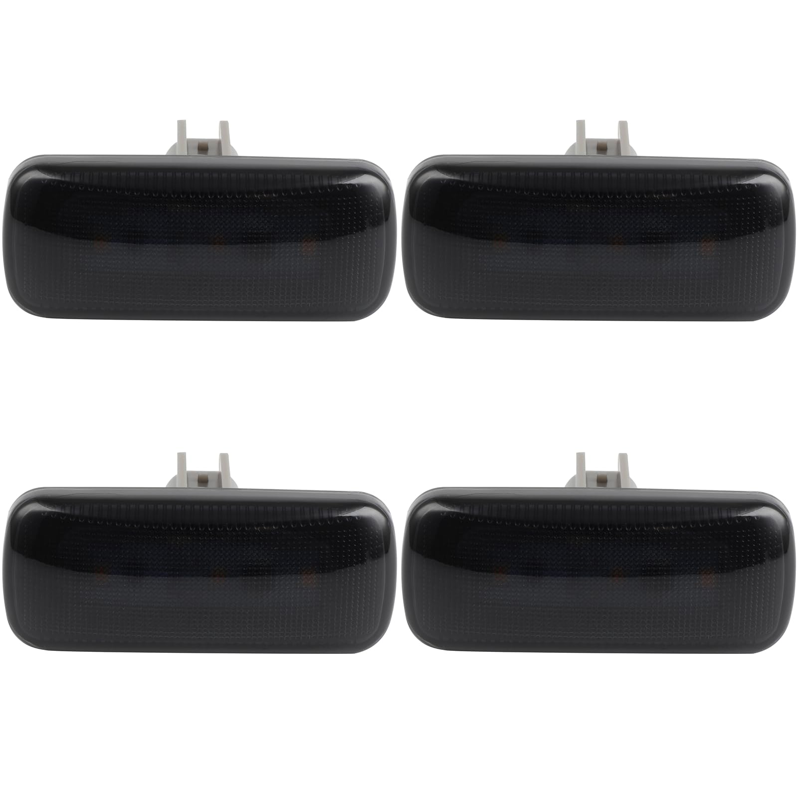 ECCPP 4x LED Fender Bed Side Marker Lights Set Fit for Dodge RAM 2500HD & 3500HD Double Wheel Pickup Truck 2010-2018 Smoked Lens Amber/Red Light Front Rear Side Fender Position Parking Lamp