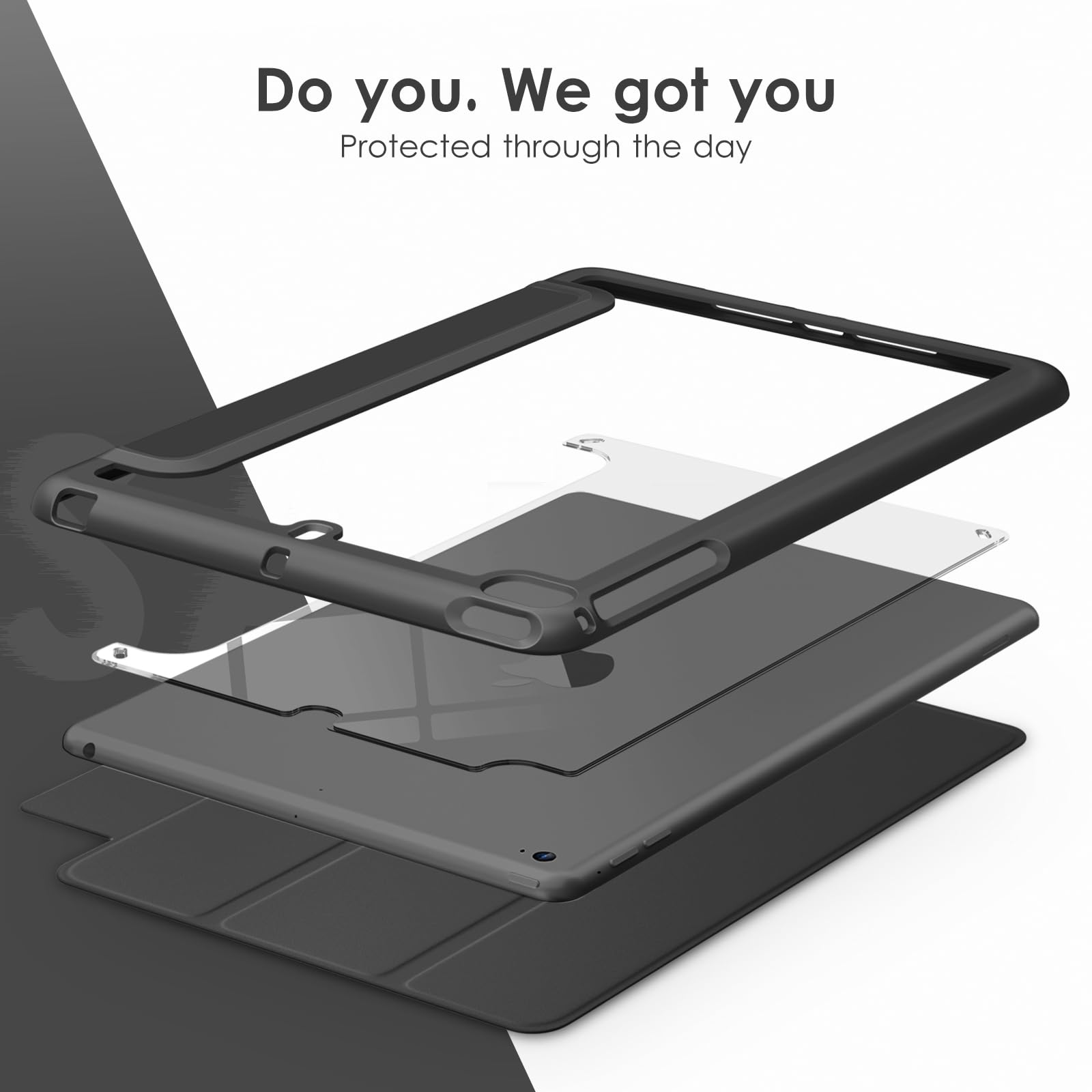 Vikesi For Ipad Mini 4 5 3 2 1 Case,Clear 7.9 Inch Ipad Mini 1st 2nd 3rd 4th 5th Generation Smart Cover Support Auto Sleep Wake - View #4