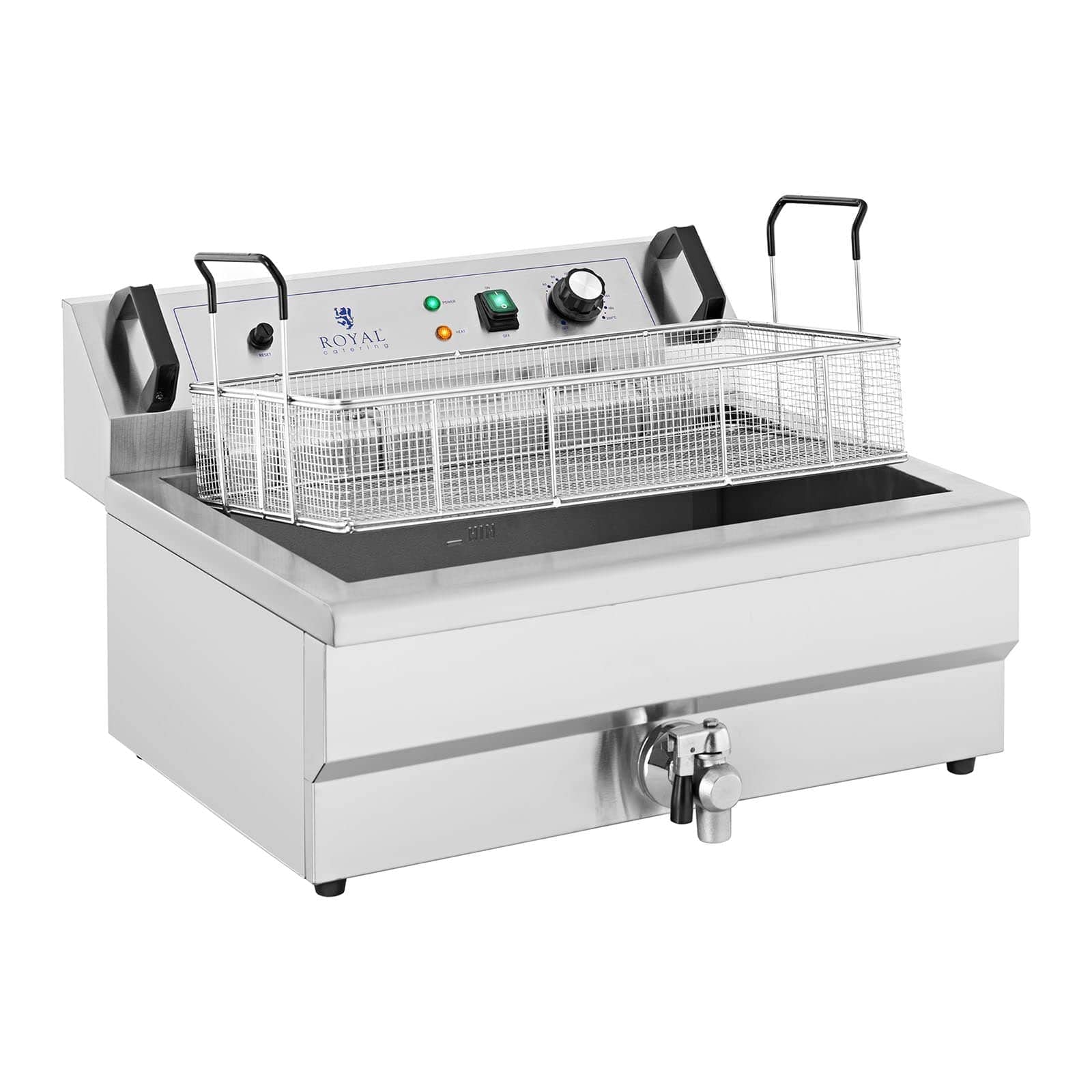 Royal Catering RCPBG 16H Friggitrice A Ciambelle Professionale - 30 L, 230 V, Elettrica
