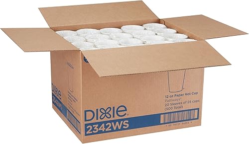 Miniatura 7 de Dixie - Taza de café caliente de papel de 12 onzas por GP PRO (Georgia-Pacific), Pathways, 2342WS, 500 unidades (25 tazas por manga, 20 fundas por