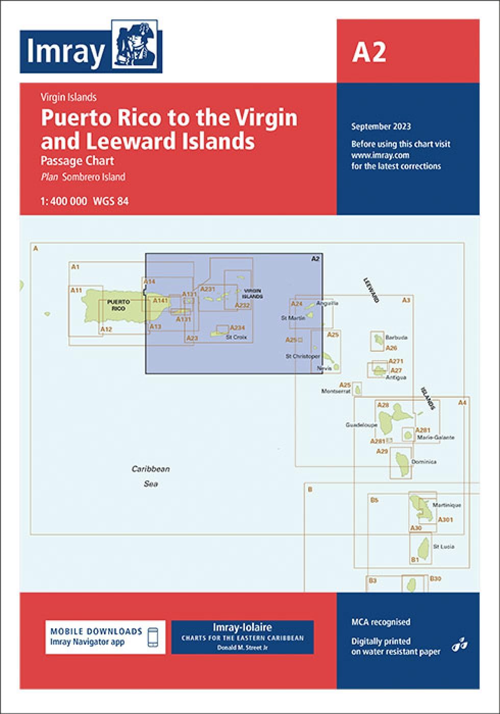 A2 Puerto Rico to the Virgin and Leeward Islands by Imray Iolaire