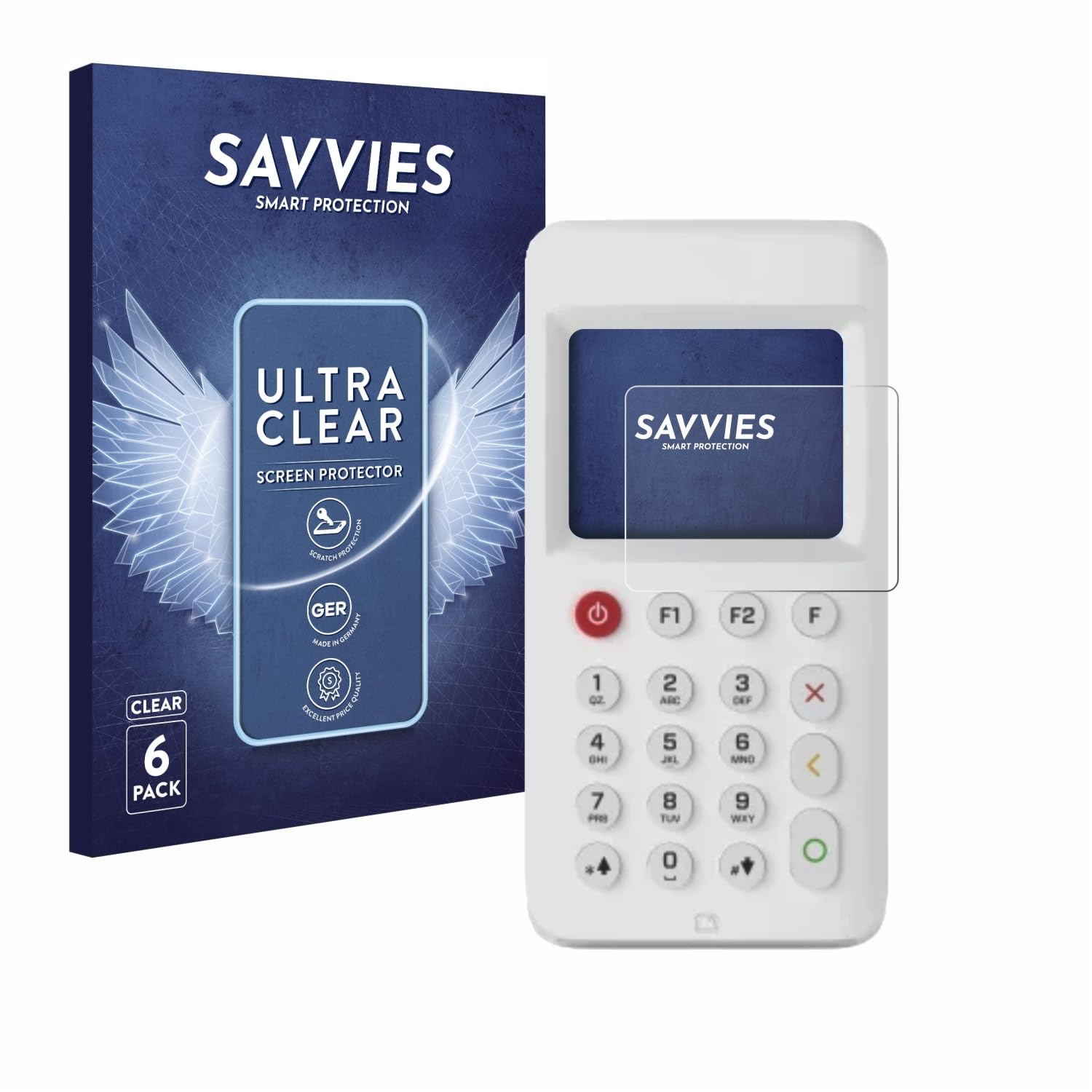 Screen Protector compatible with myPOS Go 2 Protection Film Clear 6-Pack