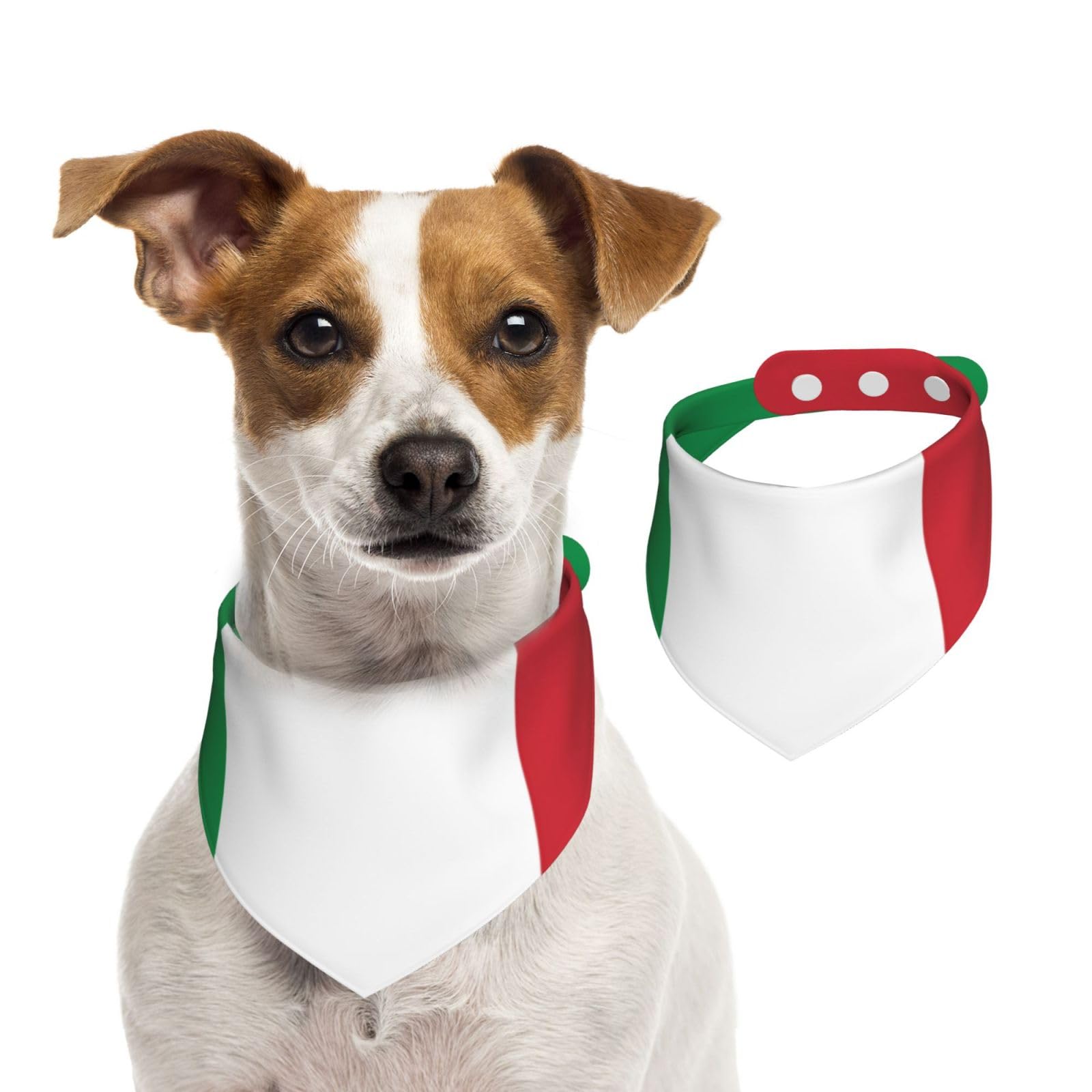 Italian Flag Dog Bandana for Small Medium Large Dogs, Cat Dogs Kerchief Triangle Bibs Scarf for Girl Or Boy