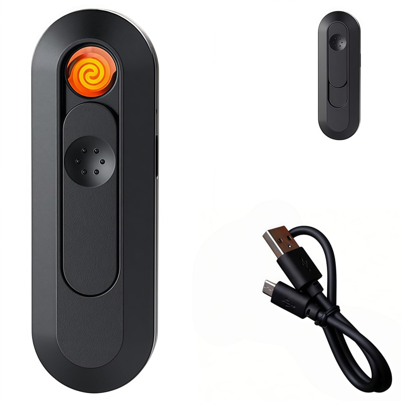 Mini USB Rechargeable Electric Lighter, Tungsten Filament Heating Technology, Flameless & Windproof, Portable Electric Lighter for Cigarettes, Candles, Outdoor (Black)-picture-11