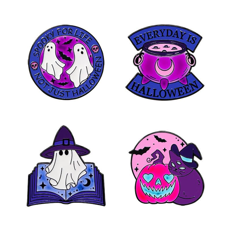Broches fantômes Halloween bijoux fantaisie émail pour vêtement homme femme
