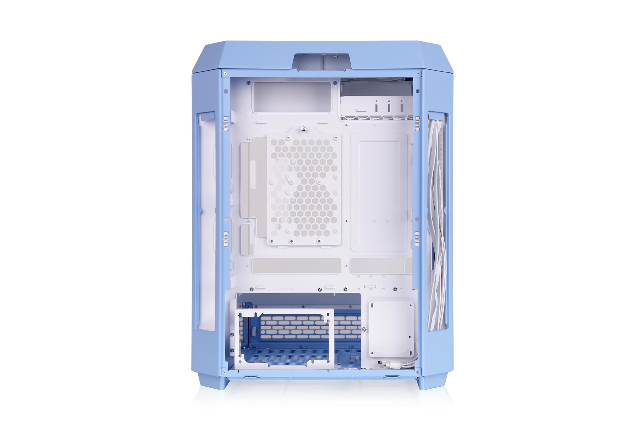 The Tower 600 Hydrangea Blue Mid-Tower ATX Case; 3 pannelli in vetro temperato; supporto scheda madre con connettore nascosto; slot PCI-e rotazionali; CA-1Z1-00MFWN-00; 3 anni di garanzia