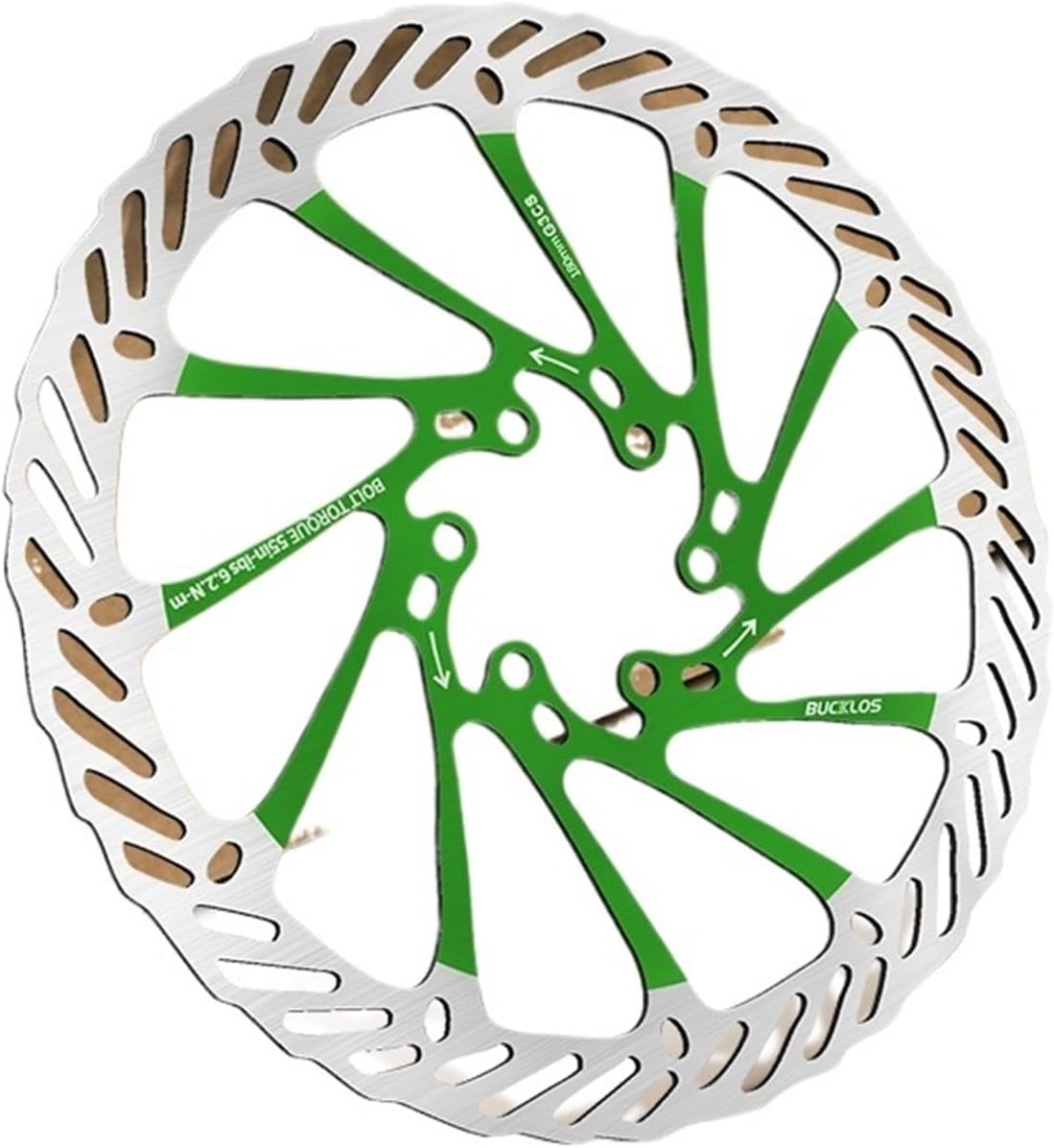 Bicycle Brake Disc 160MM 180MM 203MM G3CS Bike Disc Brake Rotor Stainless Steel Road Mountain Bike Rotor MTB Rotor(Green-180MM)