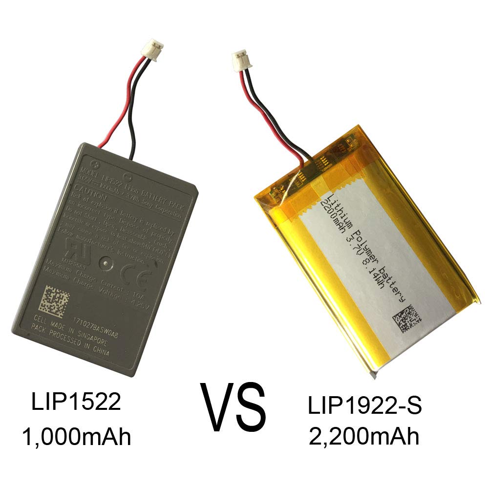 LIP1922-S 2200mAh 3.7v Lithium Battery Replacement for Sony PS4 Pro Dual Shock 4 CUH-ZCT2E CUH-ZCT2U Wireless Controller 2Pack