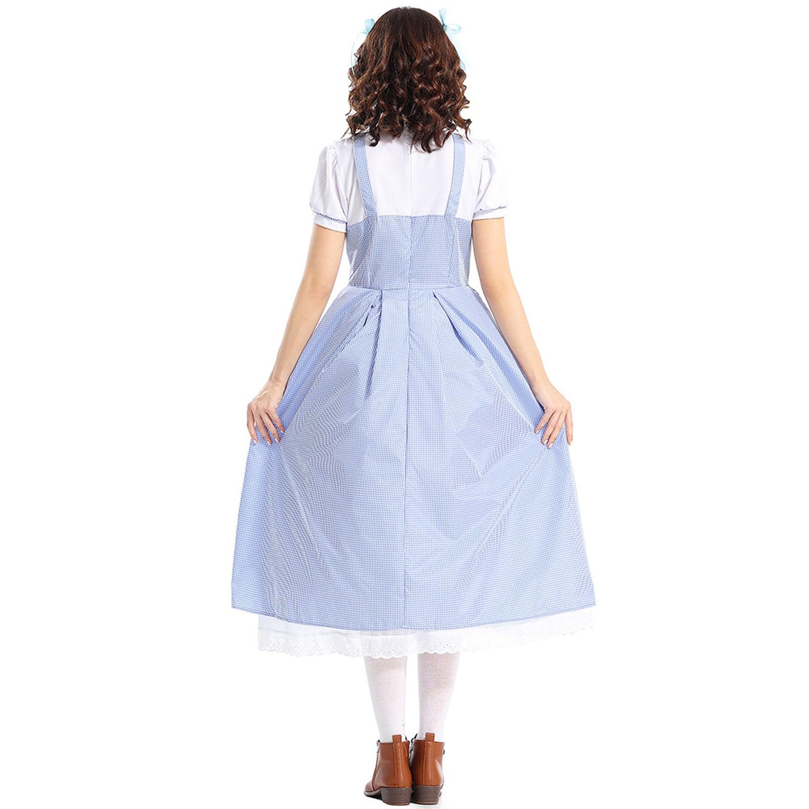 Generisch 2026 Elegantes Cosplay-Kleid im Gothic-Stil mit Karomuster kurzen Ärmeln ideal für Heimparty Halloween Anime-Convention edlemode für Damen