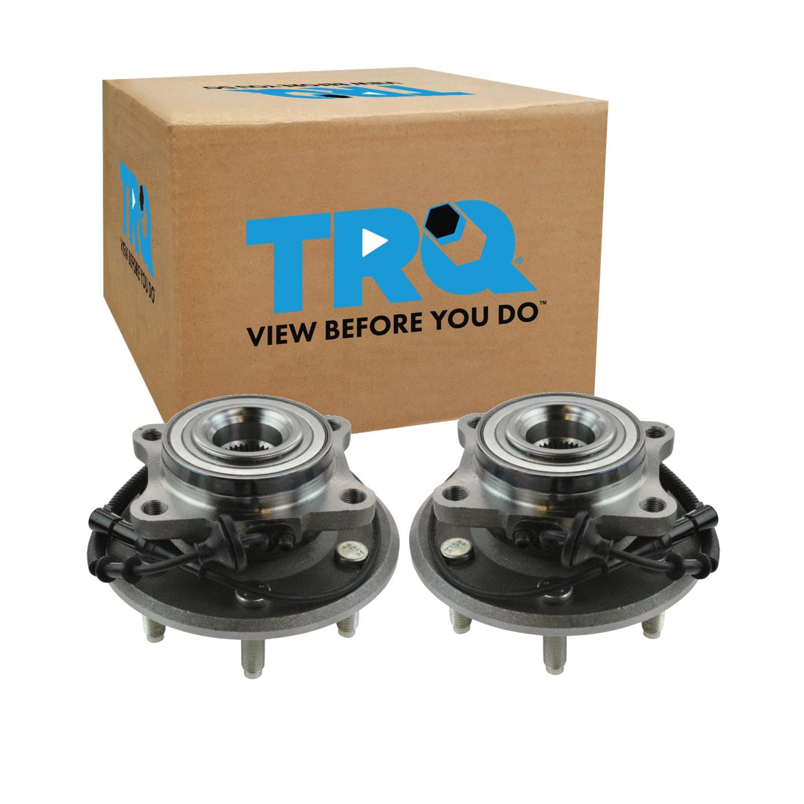 TRQ Rear Left and Right Wheel Bearing and Hub Assembly Set 2 Piece