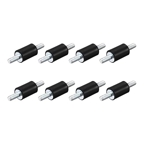 uxcell Soportes de goma M4x10mm, 8pcs Anti Vibración Aislador Studs Amortiguador Macho para Compresores de Aire, Motor de Garaje, Motores Diesel,