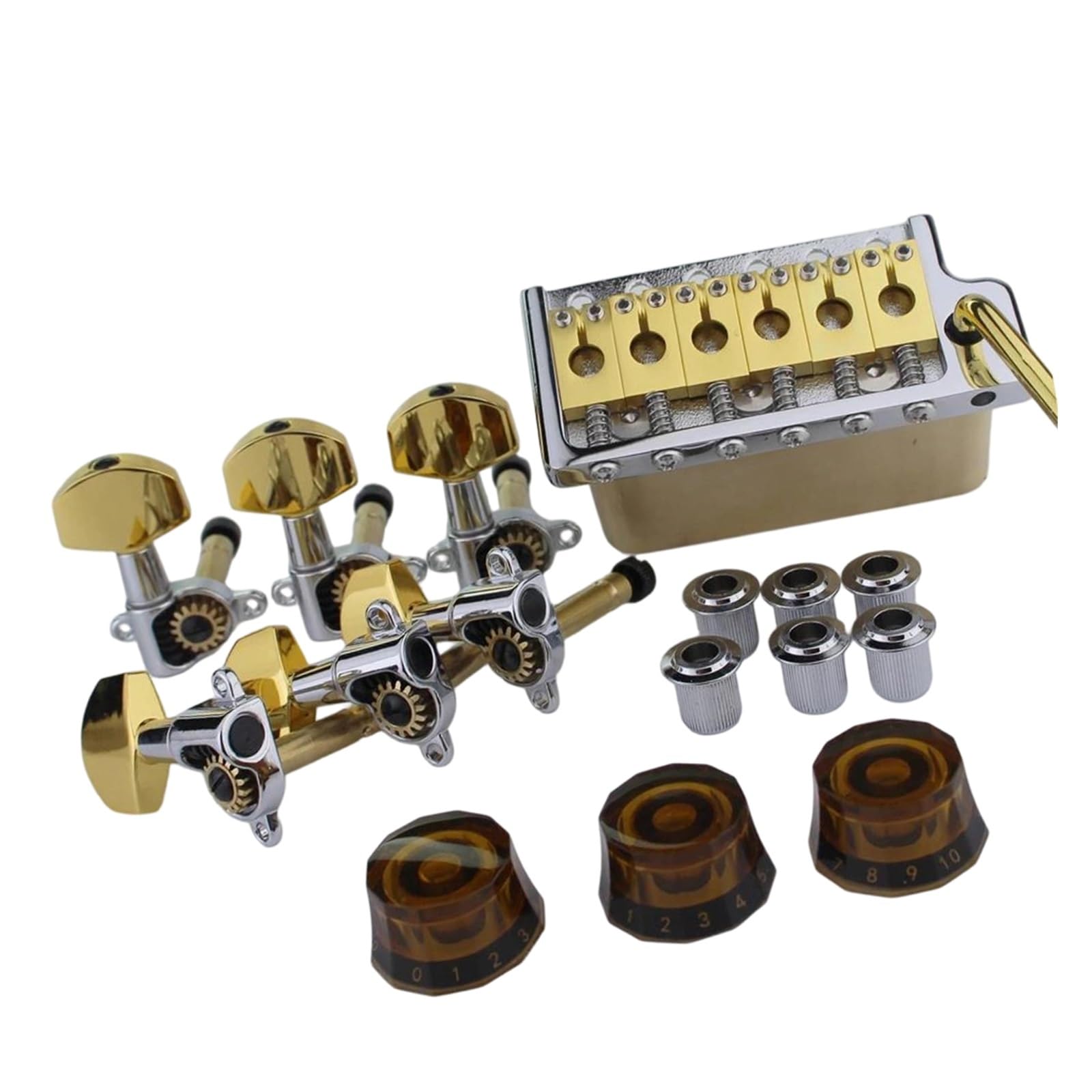 Kit Completo De Instalación De Puente De Guitarra Trémolo Para Instrumento Musical Profesional | Puente de guitarra(Set of BR knob)
