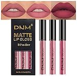 AMY\'S DIARY 3Pcs Matte Rose Pink Liquid blush Lipstick Set, Soft Pink Nude Dusty Rose Mauve Red Lip Stain Kit, LipStain Long Lasting 24 Non-Transfer Lip Gloss, Waterproof Lip Makeup for Women Lippies