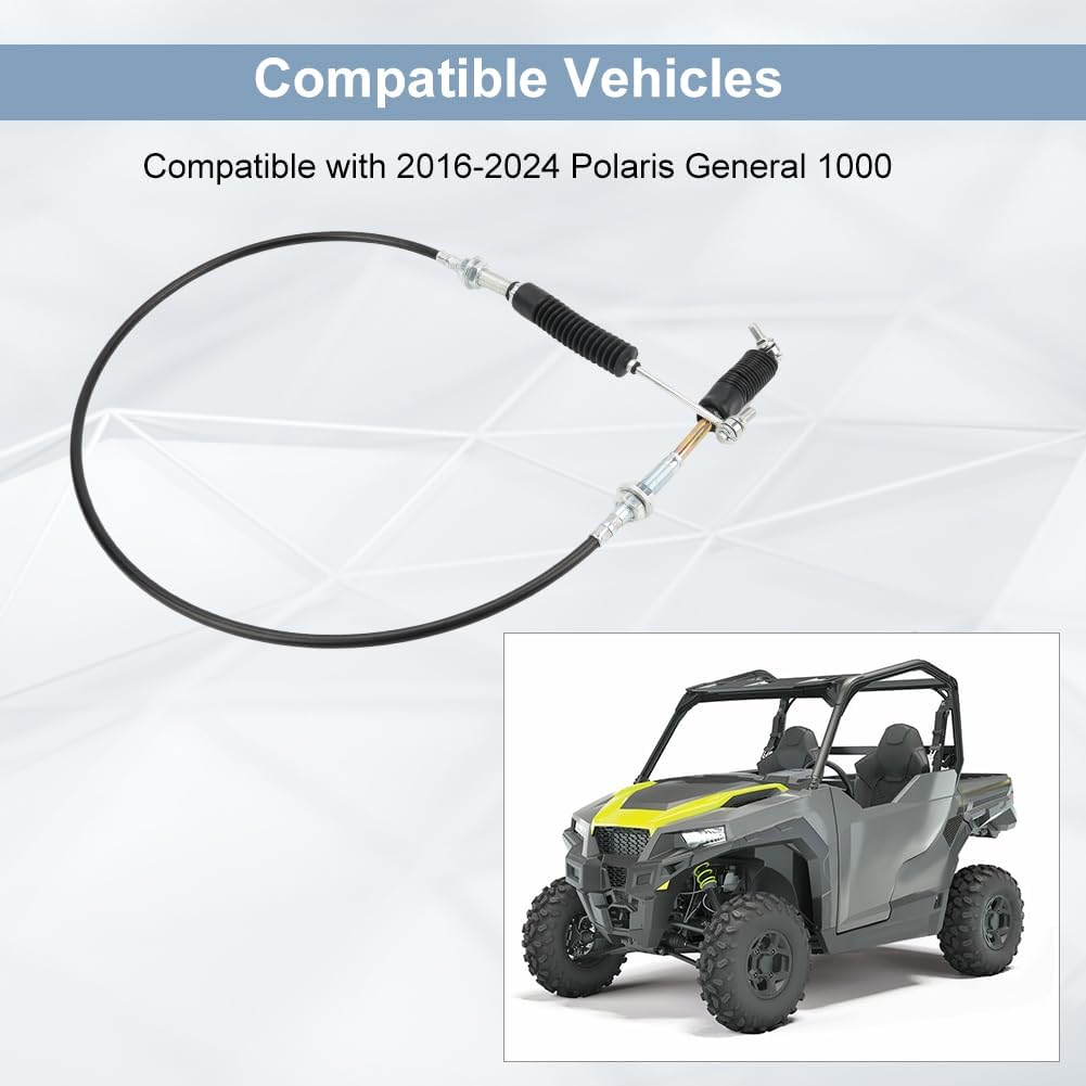 Shift Cable Gear Selector Cable, Shift Cable Compatible with Polaris General 1000 2016 2017 2018 2019 2020 2021 2022 2023 2024 Gear Shift Cable Replacement for 7082078
