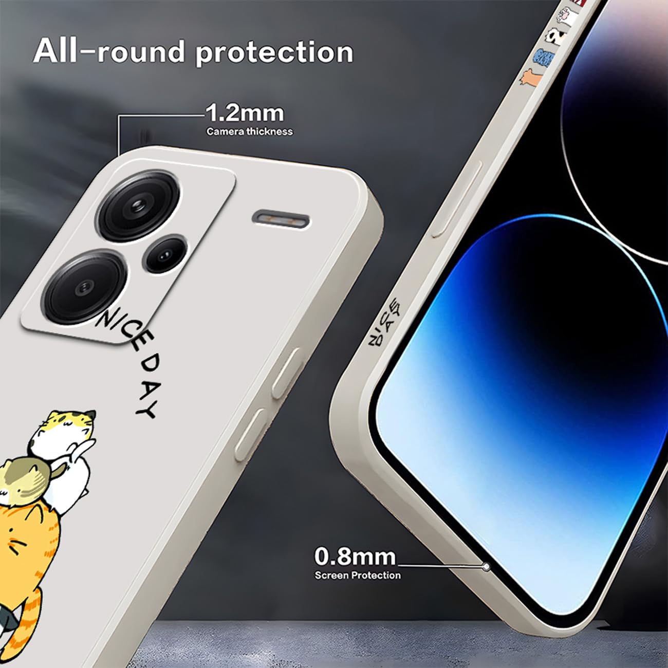YUXING Silicone Cover per Xiaomi Redmi Note 13 Pro Plus 5G (13 Pro+ 5G) - Moda Modello Carino Custodia Design Sottile Slim Cover Antiurto, Antiscivolo Elegante, Protezione Totale (Floral,Green