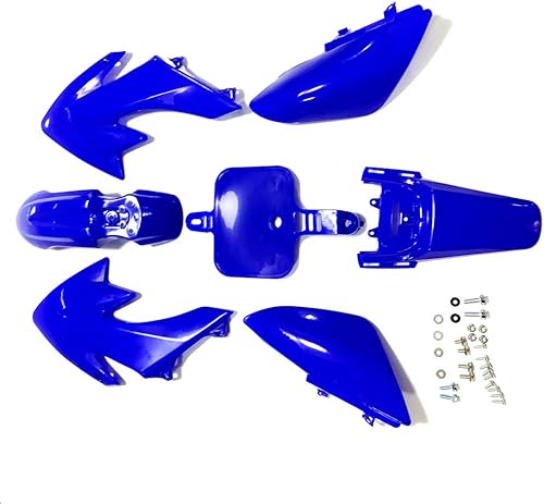 CRF50 Kit de guardabarros de cuerpo de plástico azul para bicicletas chinas CRF XR de 50 cc, incluyendo todos los tornillos de montaje