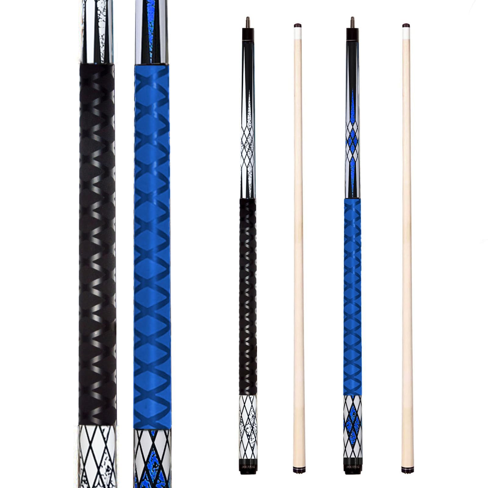 'Joovon Pool Sticks Set of 4 and Pool Sticks Set of 2 with 13mm Cue Tip 58'' Pool Cue with Rubber Anti-Skid Sleeve'