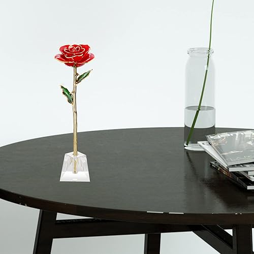 Miniatura 5 de MAXSPT Regalos para mamá, rosa roja, rosa bañada en oro hecha de rosa real, regalos para ella y los mejores regalos para madre rosas doradas (rosa