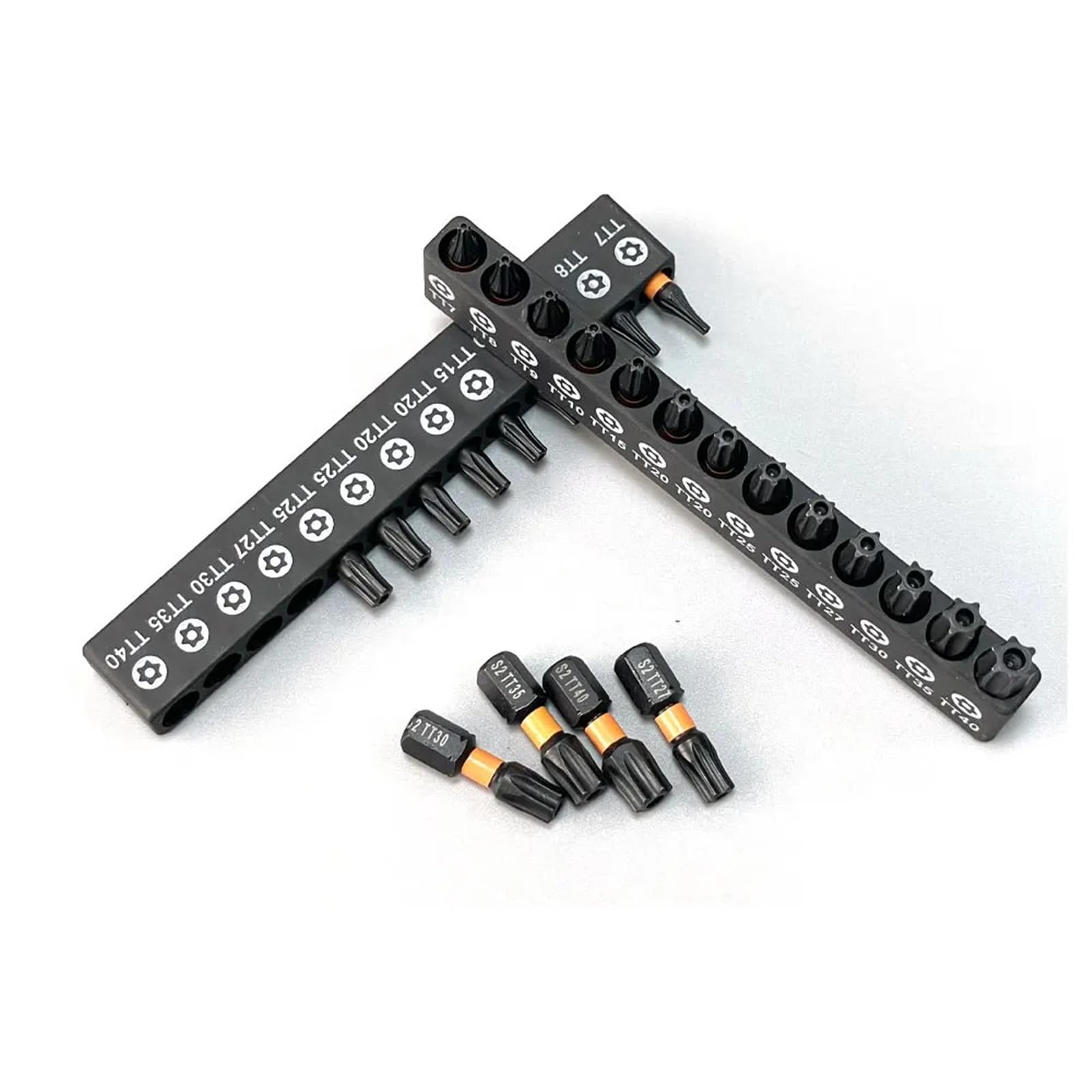 S2 25 mm zestaw wkrętaków magnetycznych z uchwytem na bity, sześciokątny trzonek T7-T40, 13 sztuk