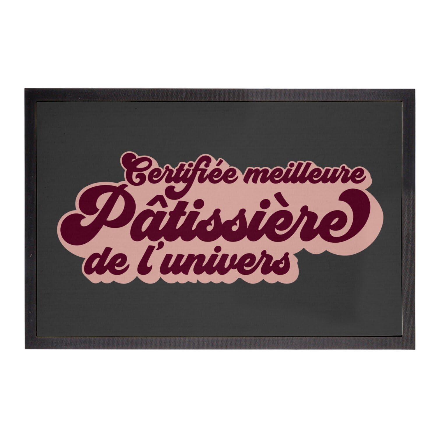 Paillasson dessert noir grand format 75x50cm confort pour pieds