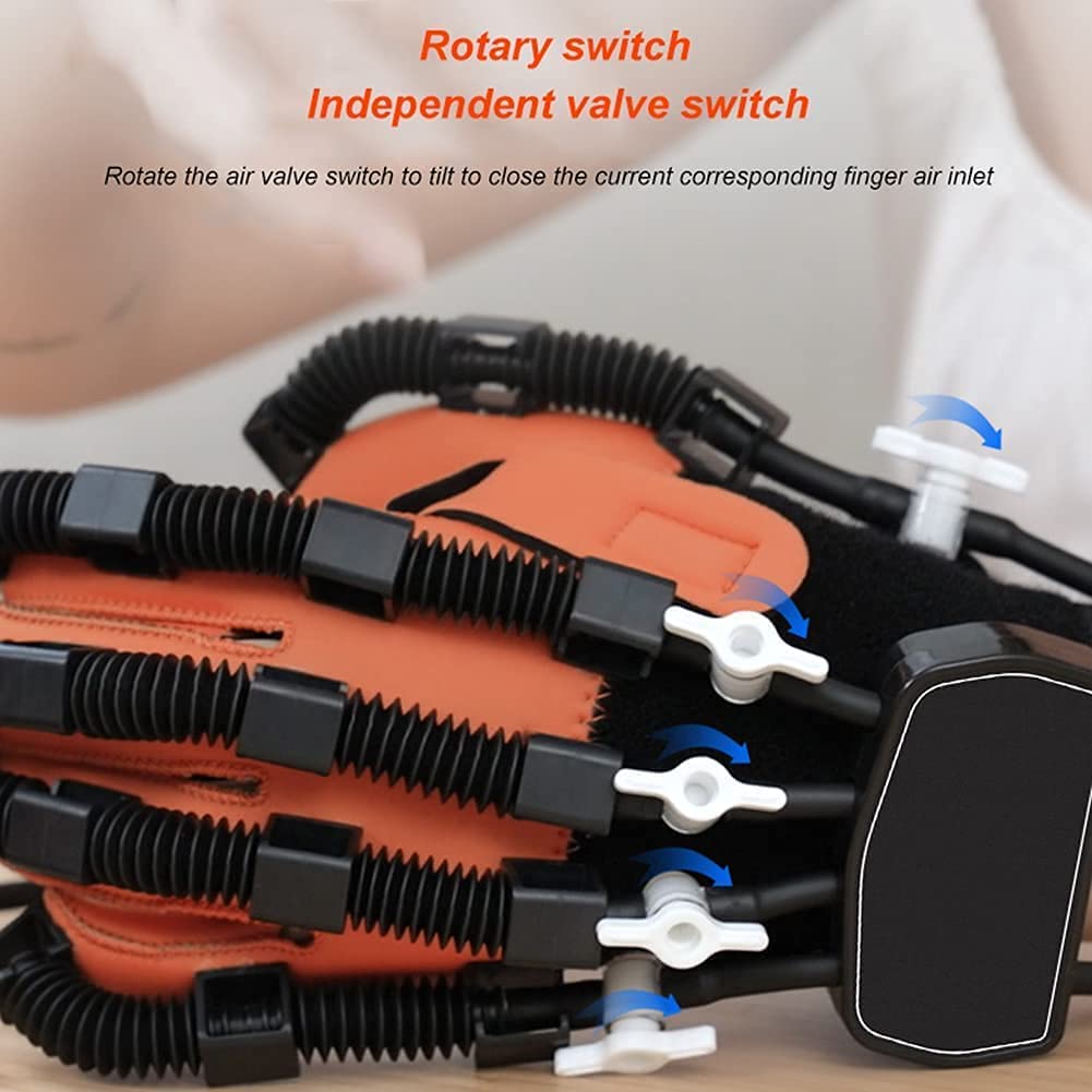 Ortesis De Entrenamiento De Rehabilitación De Dedos, Ejercicio De Extensión De Dedos De Mano Eléctrica para Adultos/niños, Pantalla Táctil LCD/Tiempo/Intensidad Se Puede Ajustar