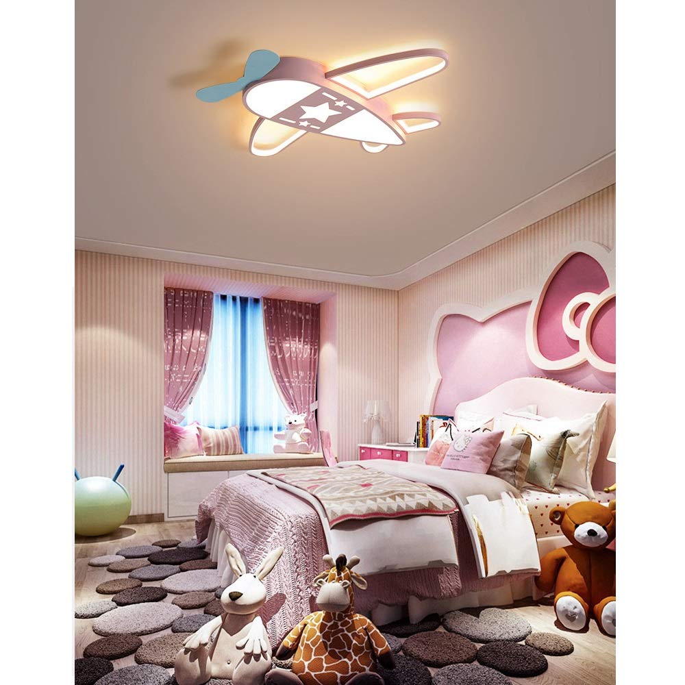 Lámpara de techo de dibujos animados LED Luz de Techo para niños Aviones candelabros sala infantil dormitorio luces, habitación los muchachos cartoon Plafón [Clase de eficiencia energética A] ( Color