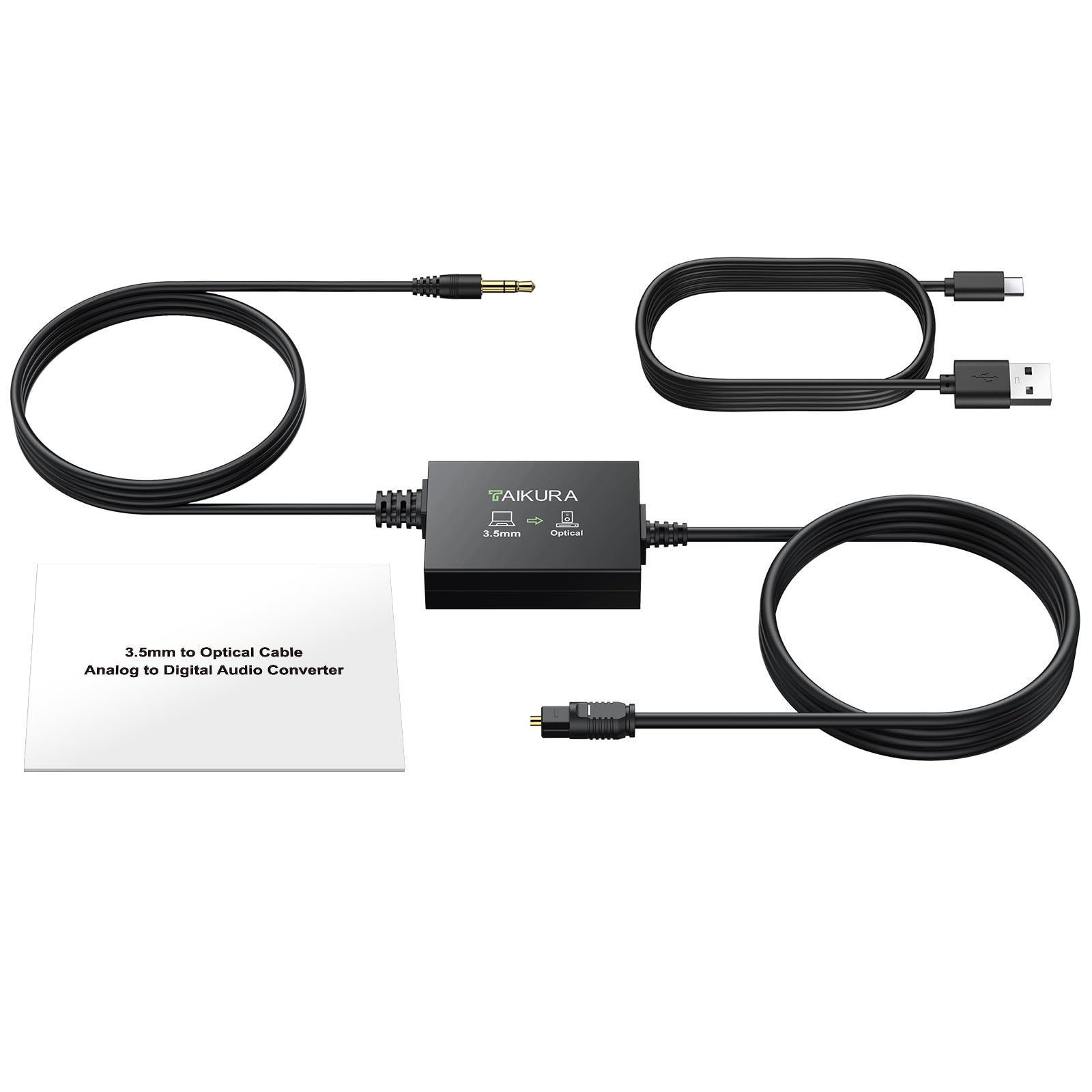 Câble convertisseur audio analogique vers numérique 3.5mm optique 1m 1.2m Plug and Play