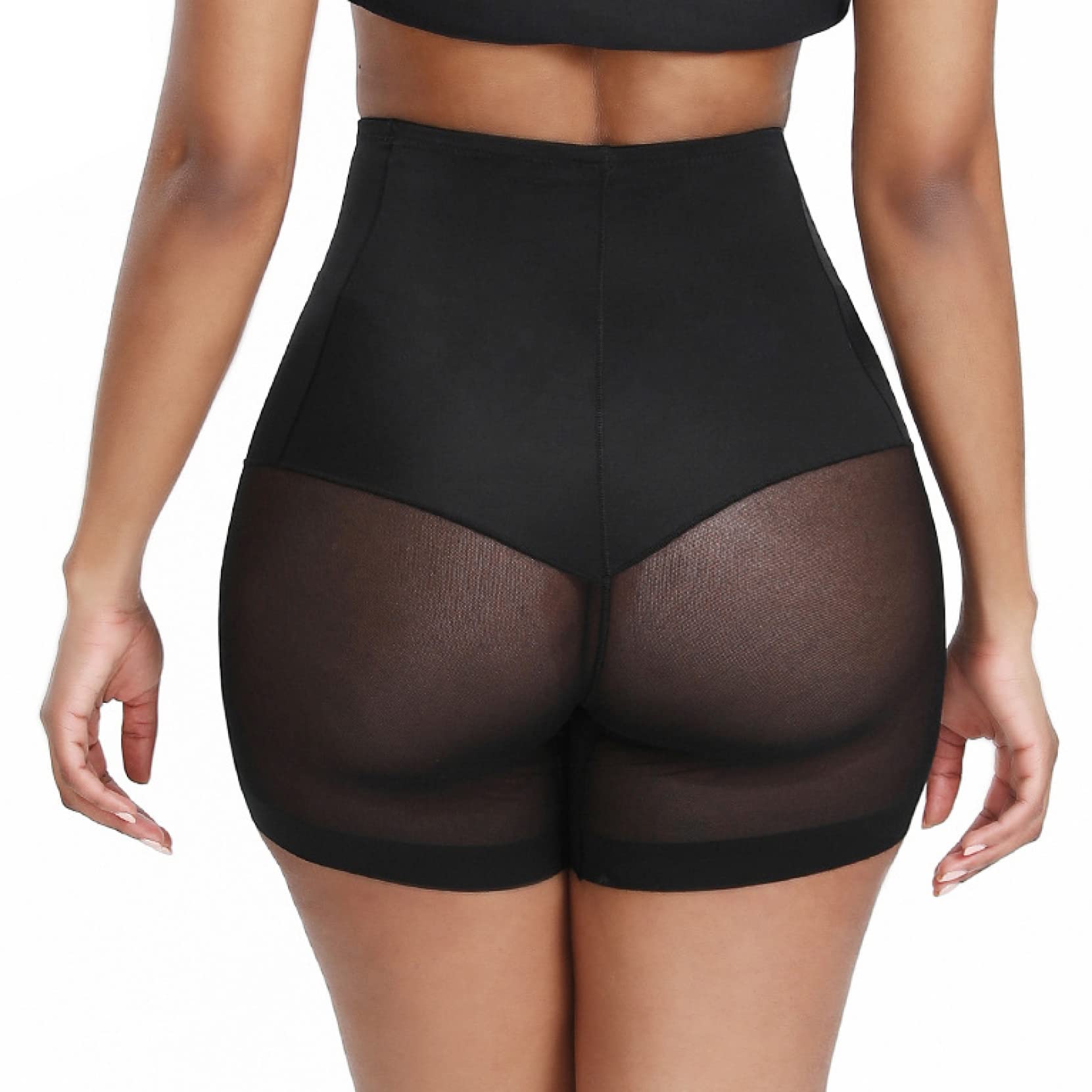 Hoge Taille Trainer Donna Body Mesh stiksels Shapewear Pancia Controllo Body Shaper afslanken (Nero XL)
