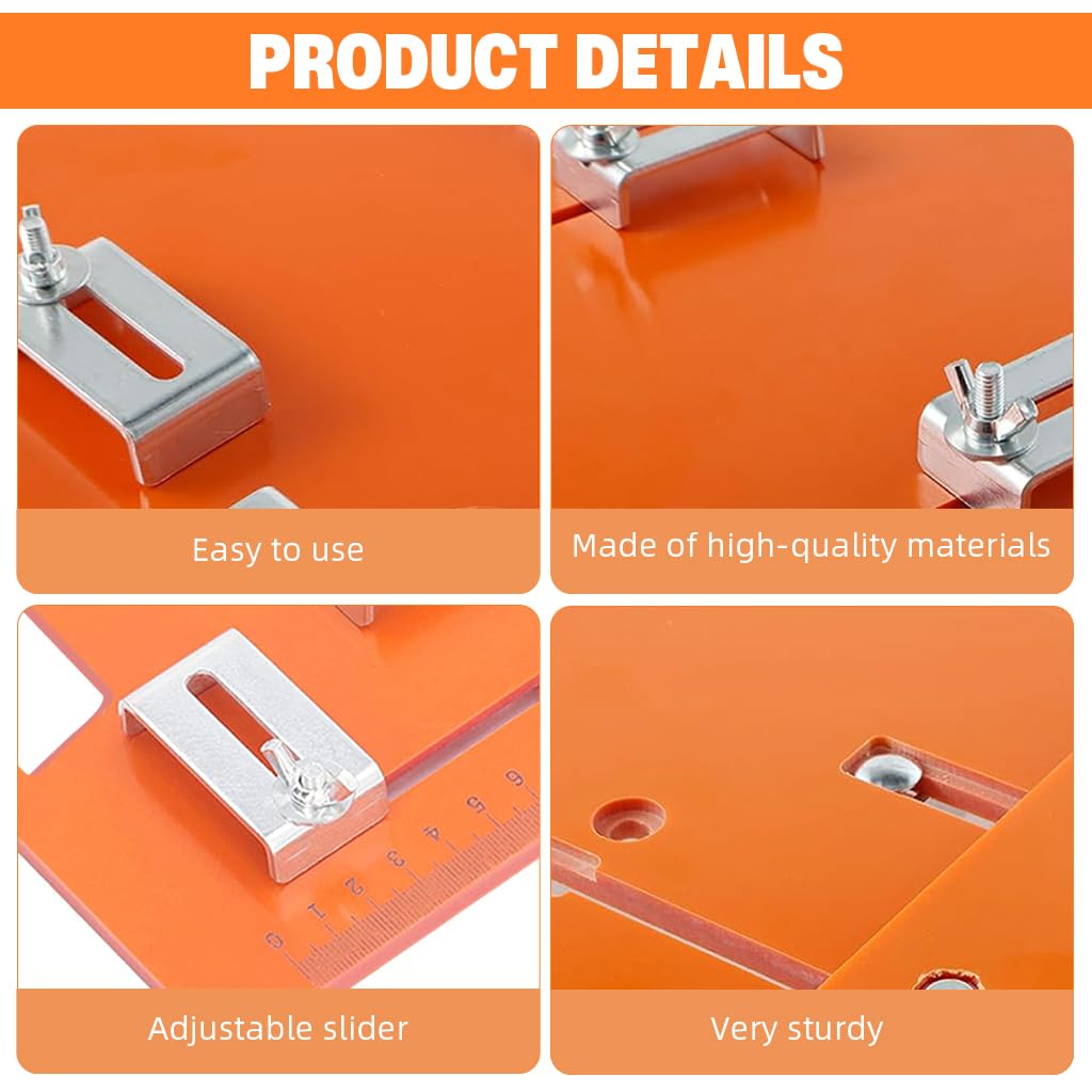 Serplex® 28x20cm Circular Saw Guide Rail Bottom Plate, Adjustable Bakelite Base with Etched Scale, Universal 4-Inch Saw Fit, Durable 6mm Plastic, Easy Installation for Precision Woodworking - Image 5 thumbnail